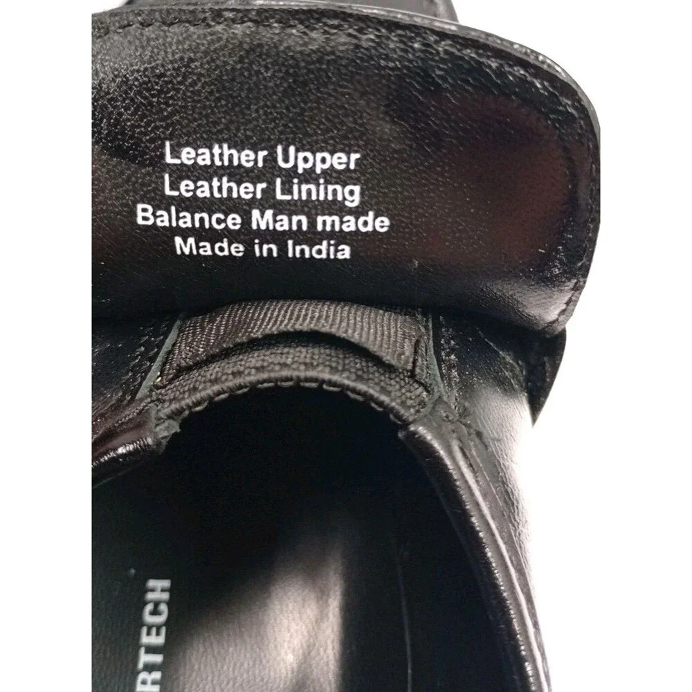 Florsheim Comfortech Dress Shoes Mens 8.5 D Black Loafer Leather Moc Toe Casual